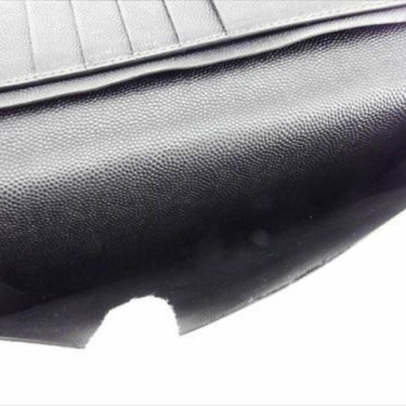 Cartier Wallet Purse Long Wallet Black Silver Mens Authentic Used T7084 - Picture 5 of 9